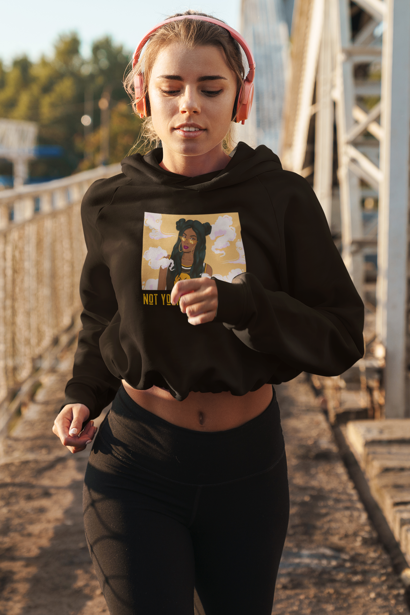 Not Your Average Halo Crop Hoodie