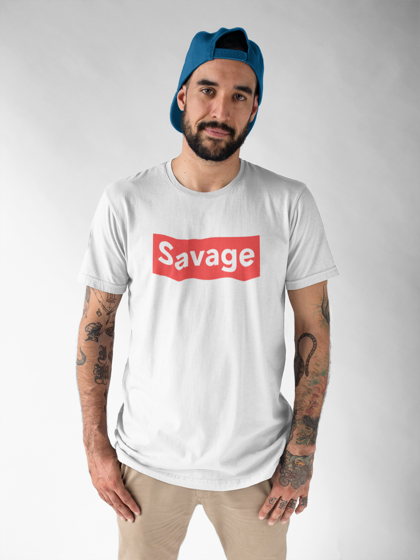 Savage Red Stripe Tee