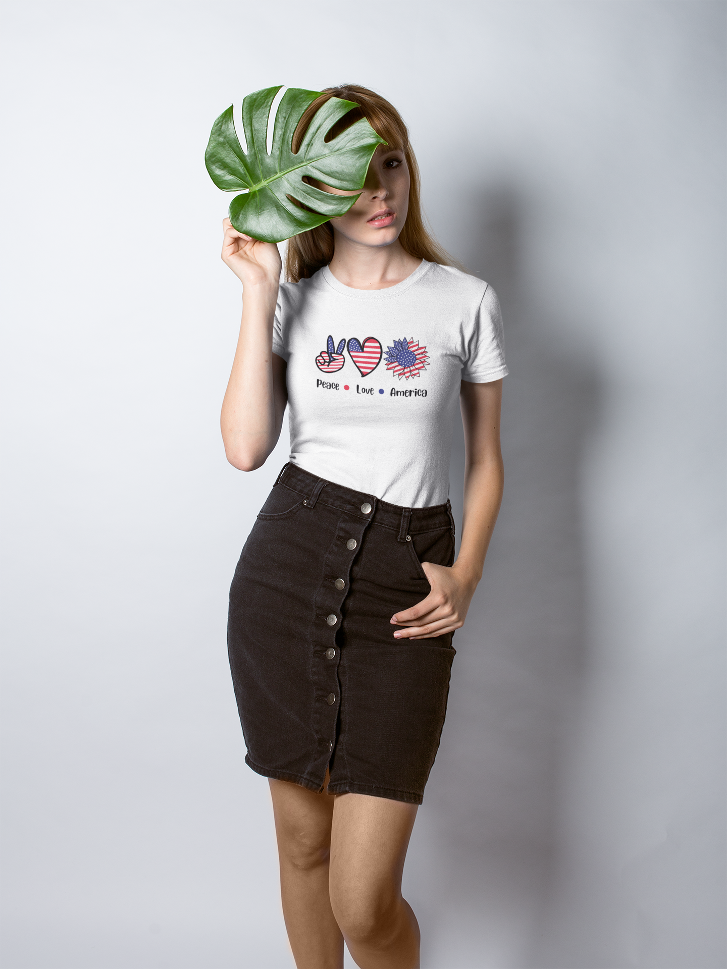 Patriotic Peace & Love Tee