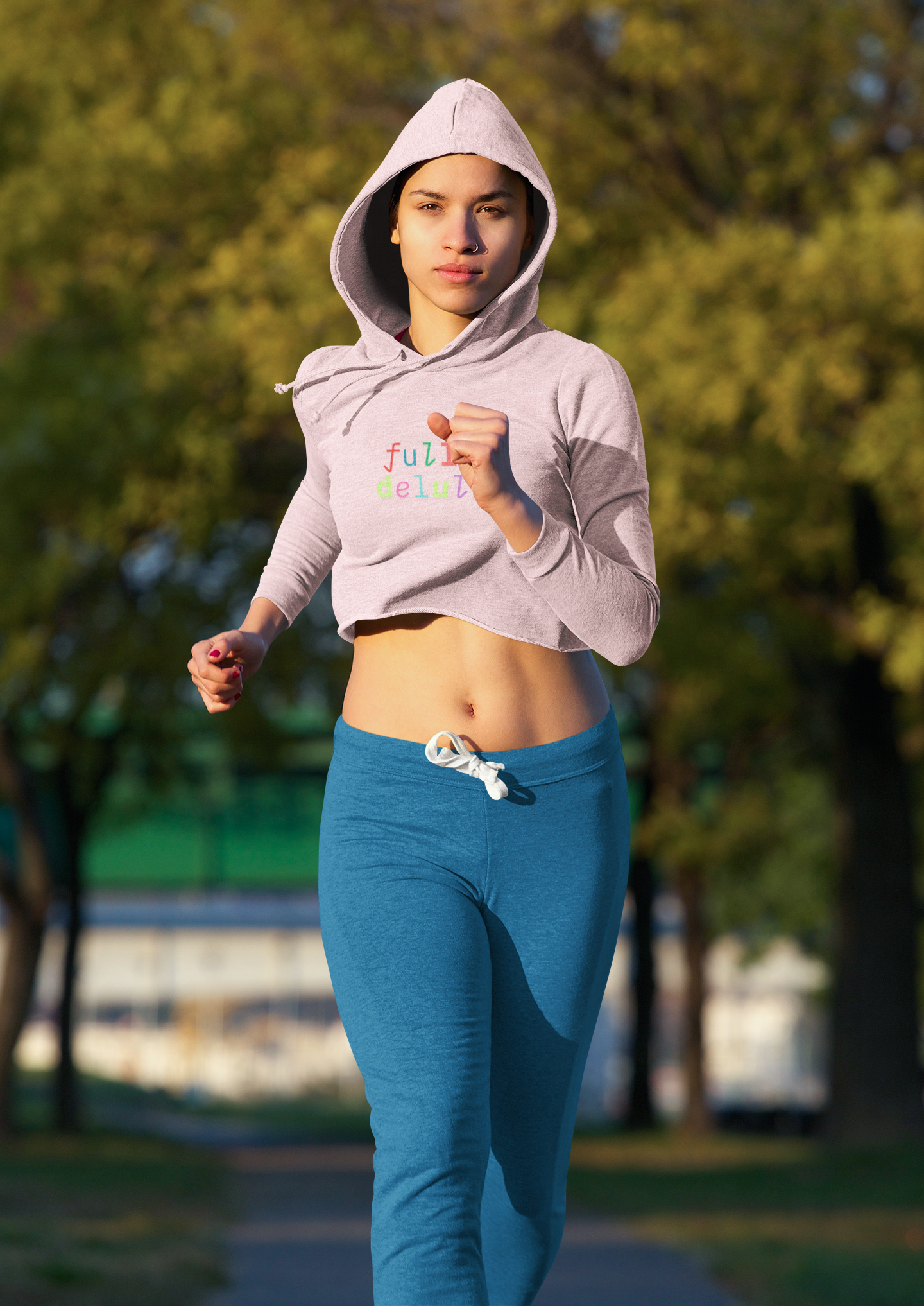 Fully Delulu Cropped Hoodie