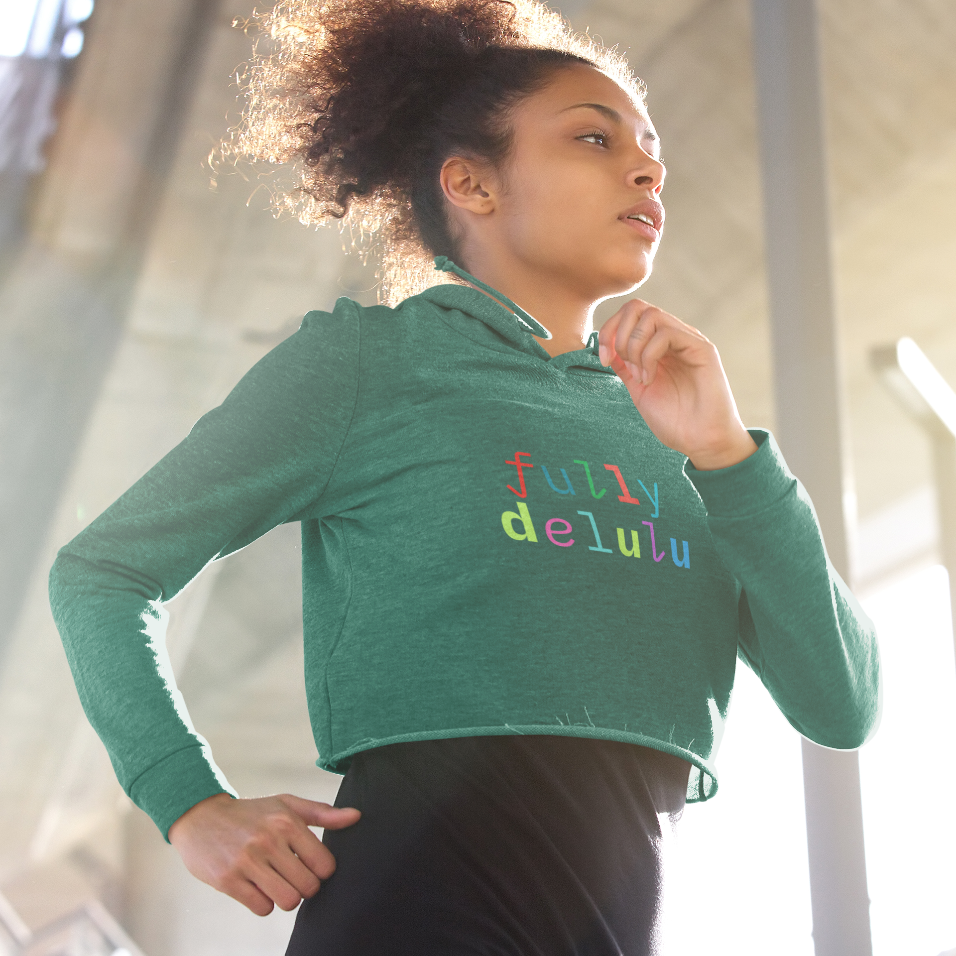 Fully Delulu Cropped Hoodie