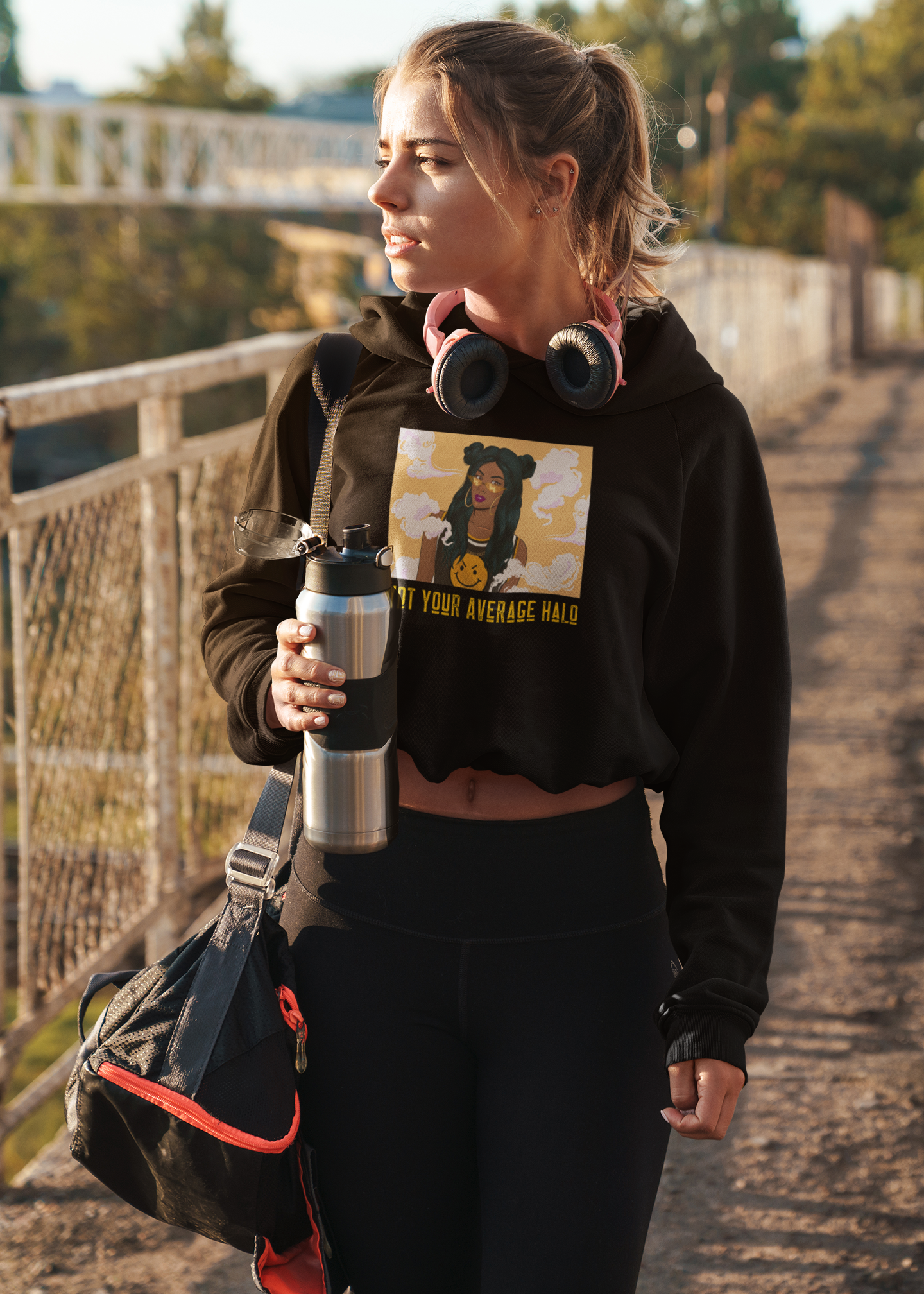 Not Your Average Halo Crop Hoodie