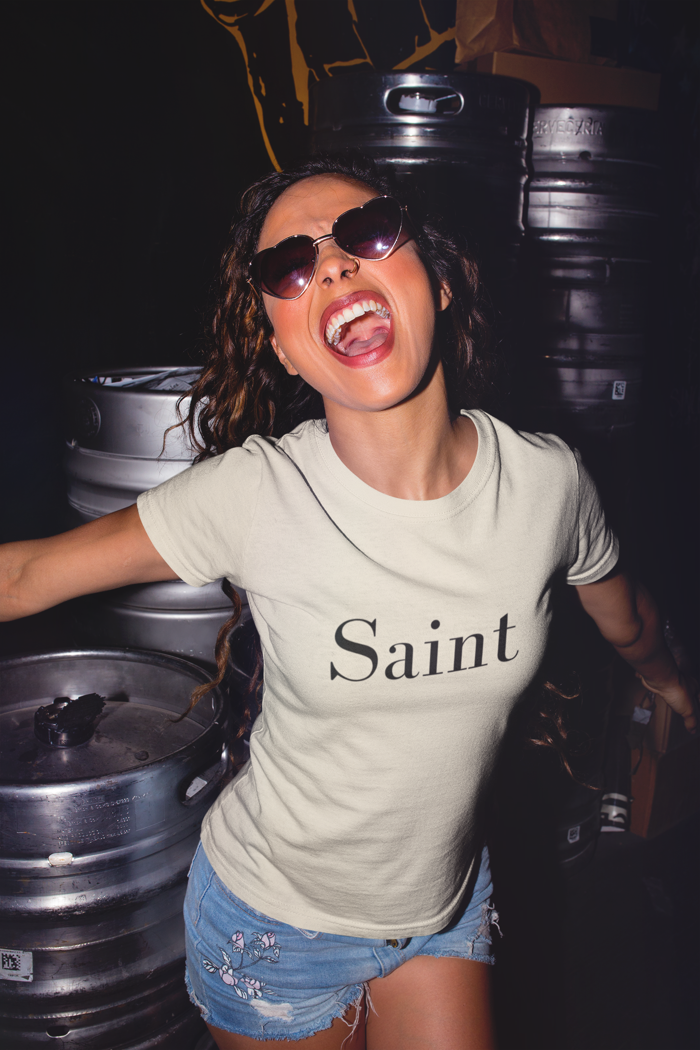Vintage White "Saint" Tee
