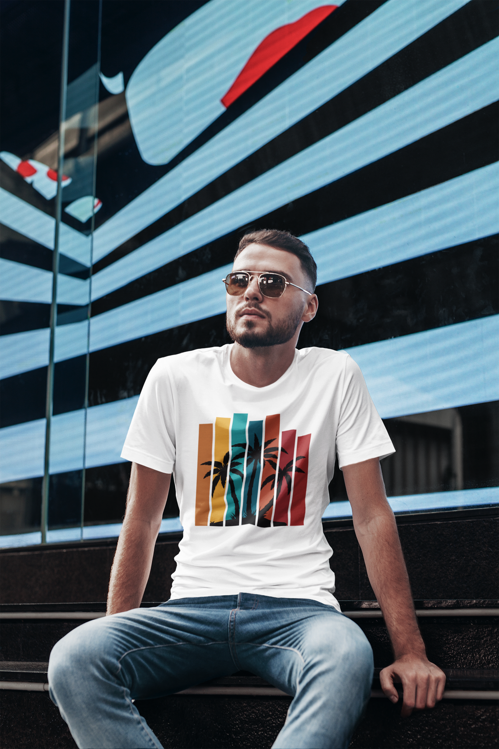 Palm Tree Sunset Tee