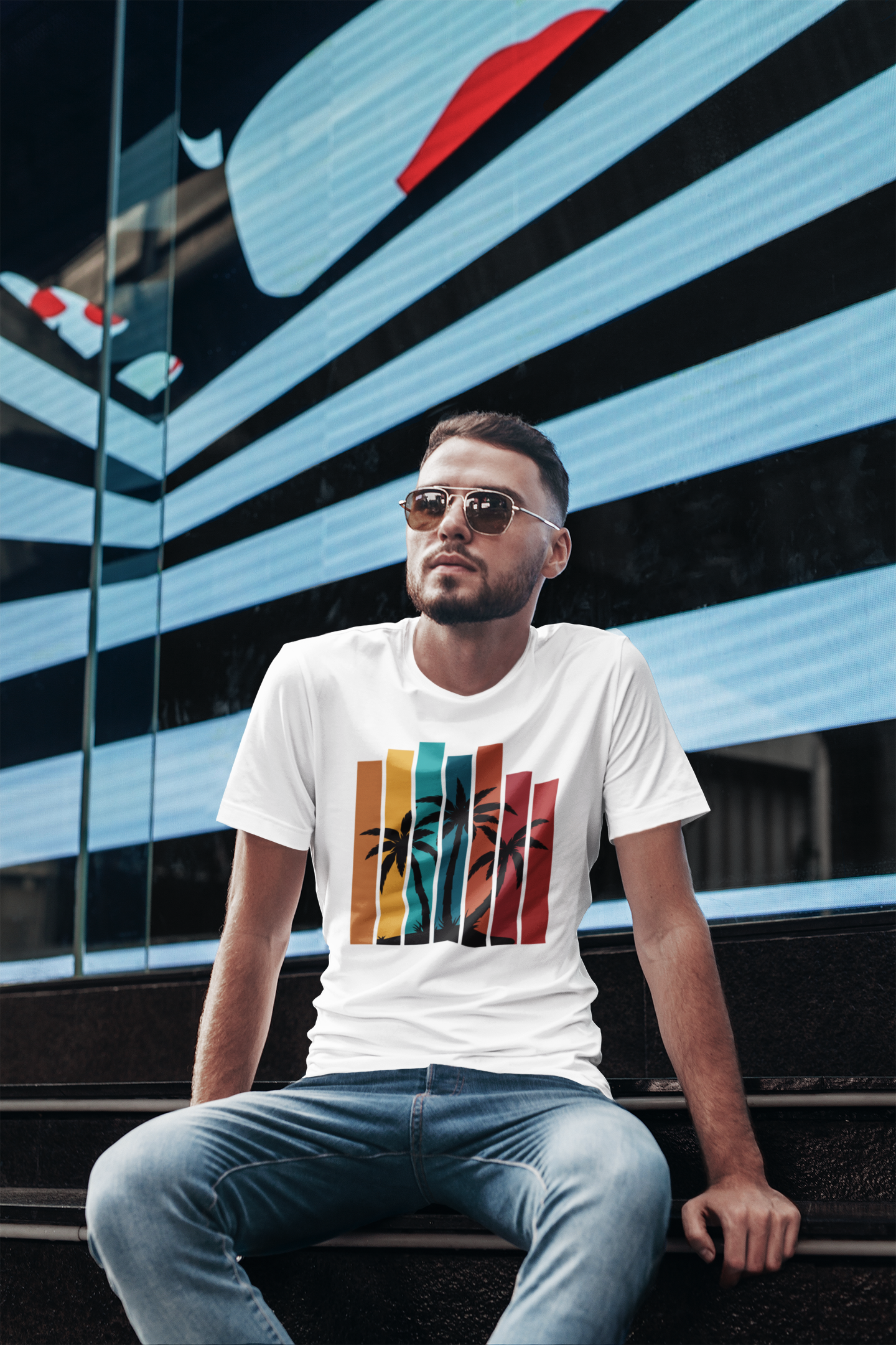 Palm Tree Sunset Tee
