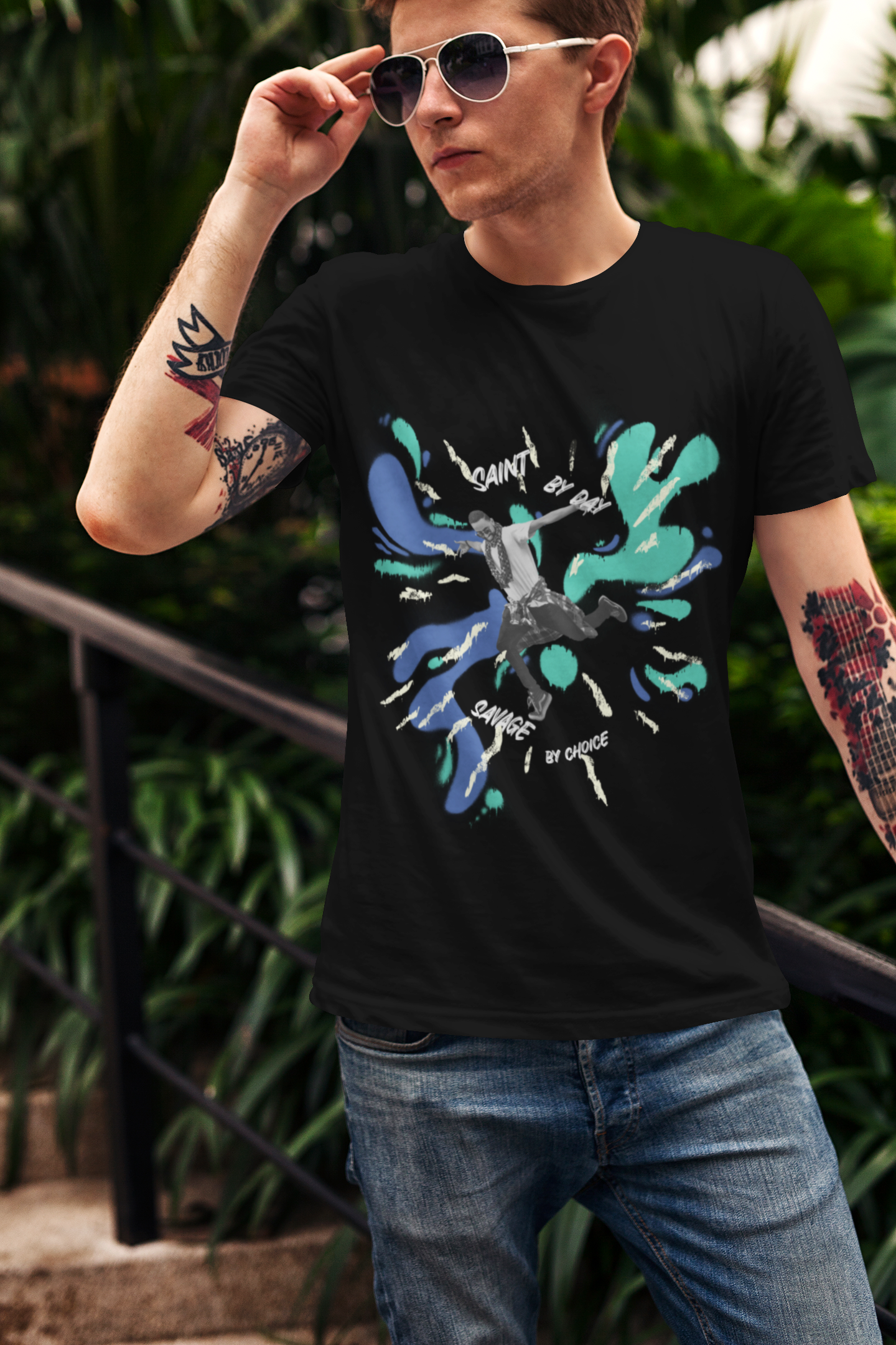 Saint by Day, Savage by Choice Tee