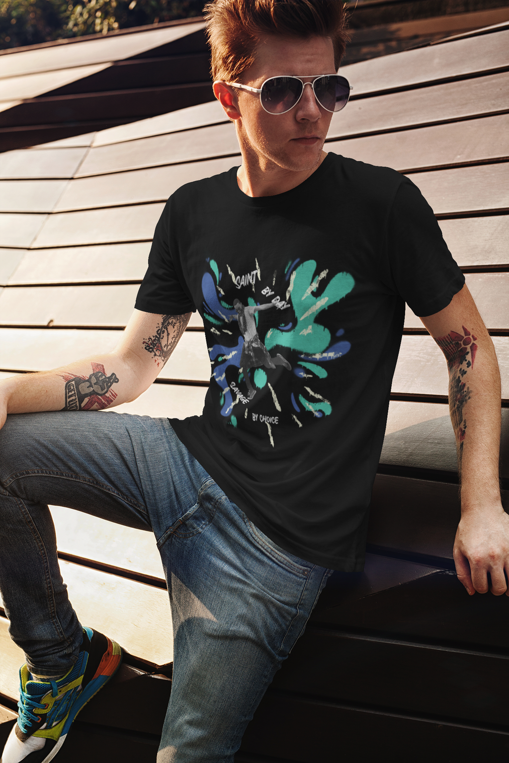 Saint by Day, Savage by Choice Tee