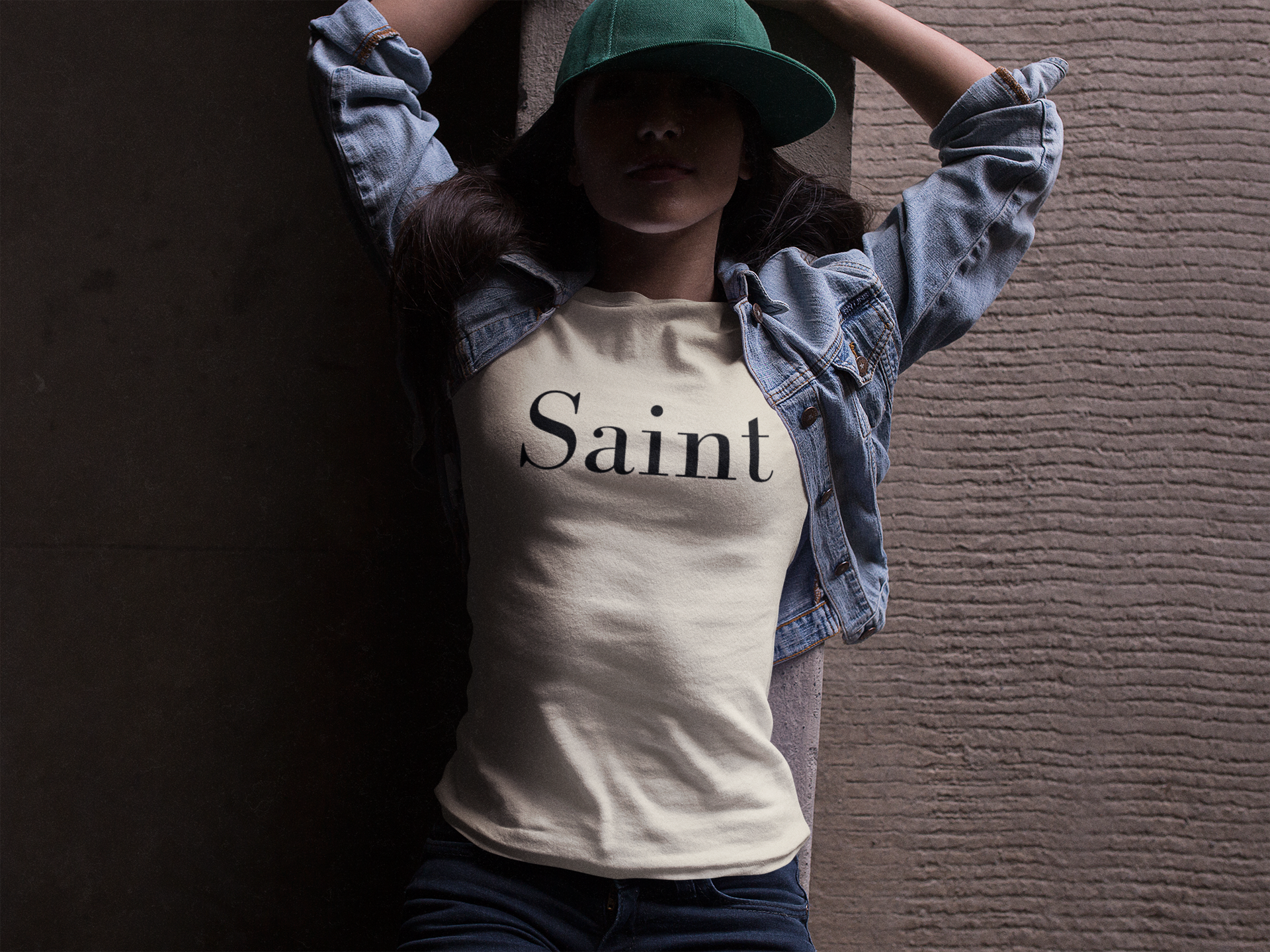 Vintage White "Saint" Tee