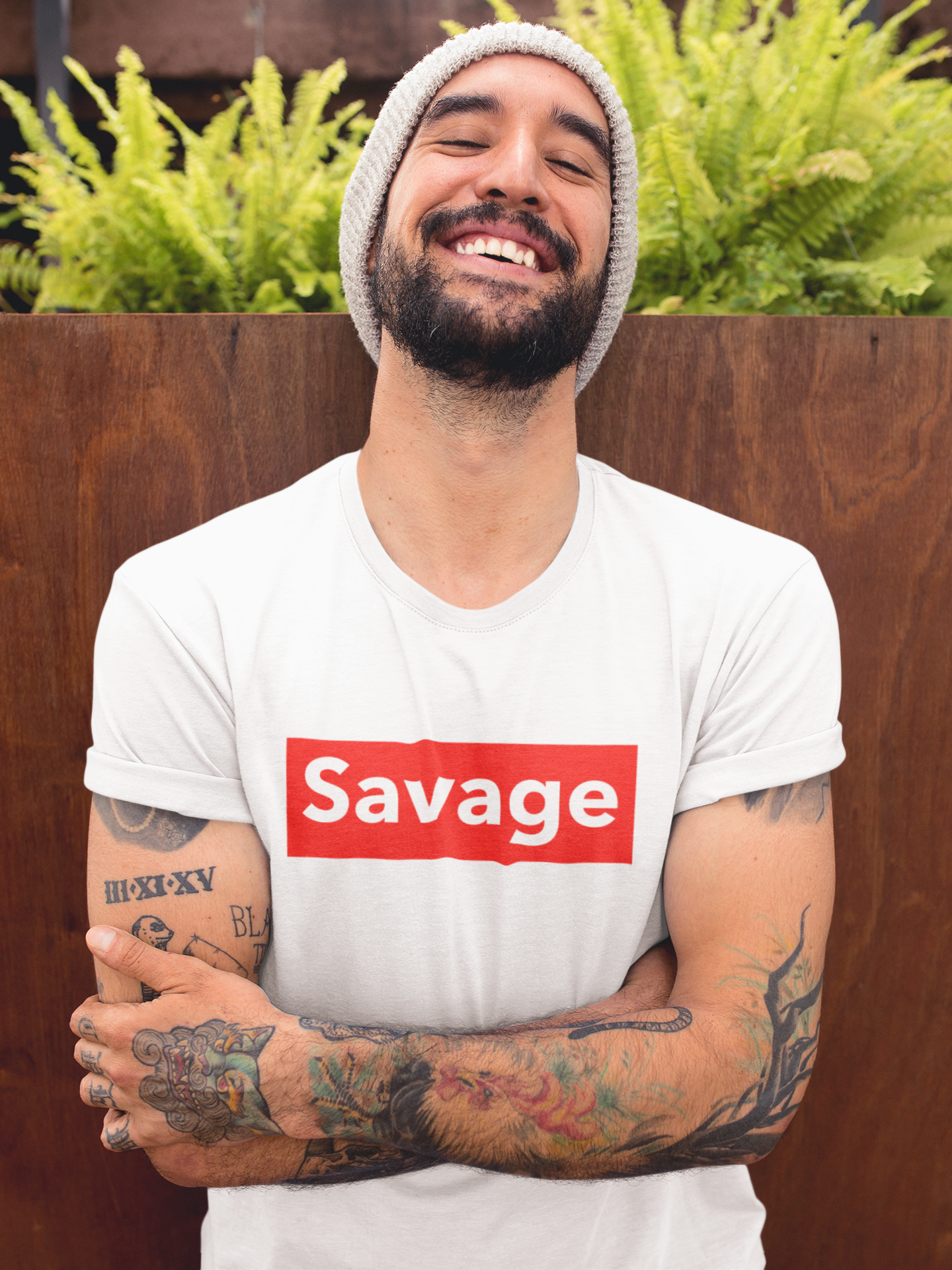 Savage Red Stripe Tee